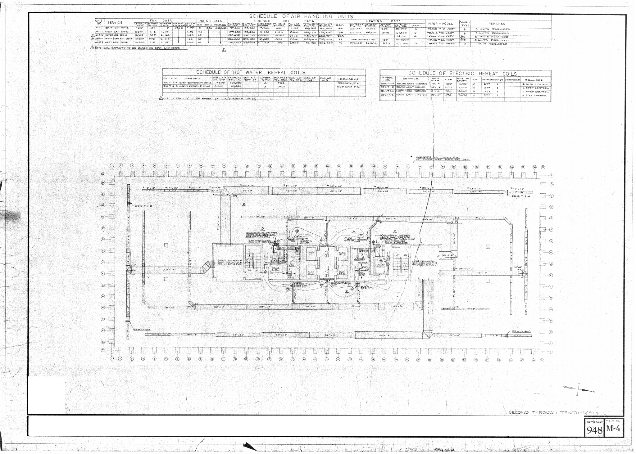 Example - Mechanical Schedule and Typical Mechanical Floorplan