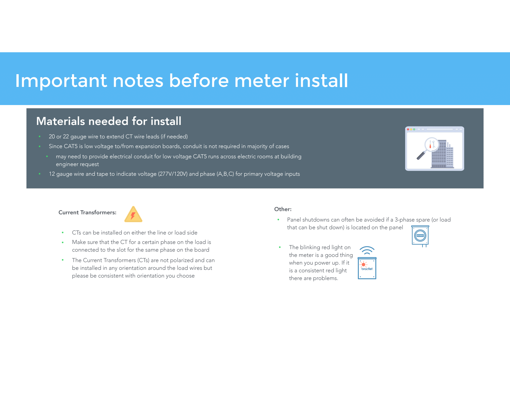 Important Notes Before Meter Install